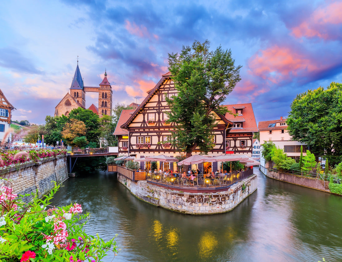 Noah Jigsaw Puzzle Esslingen am Neckar, Germany. Cityscape of the medieval town and river Neckar at sunset 1000 pieces