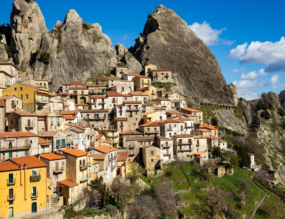 Noah Jigsaw Puzzle Castelmezzano, Potenza, Basilicata, rock town in winter, landscape, Dolomite style, southern Italy 1000 pieces