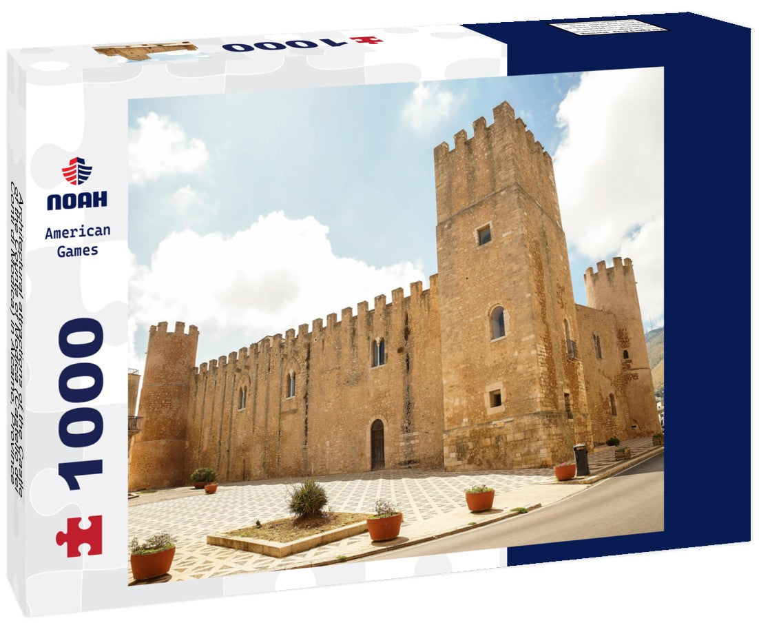 Noah Jigsaw Puzzle Architectural attractions of the Castle of the Counts of Modica (Castello dei Conti di Modica) in Alcamo, Province of Trapani, Sicily, Italy 1000 pieces