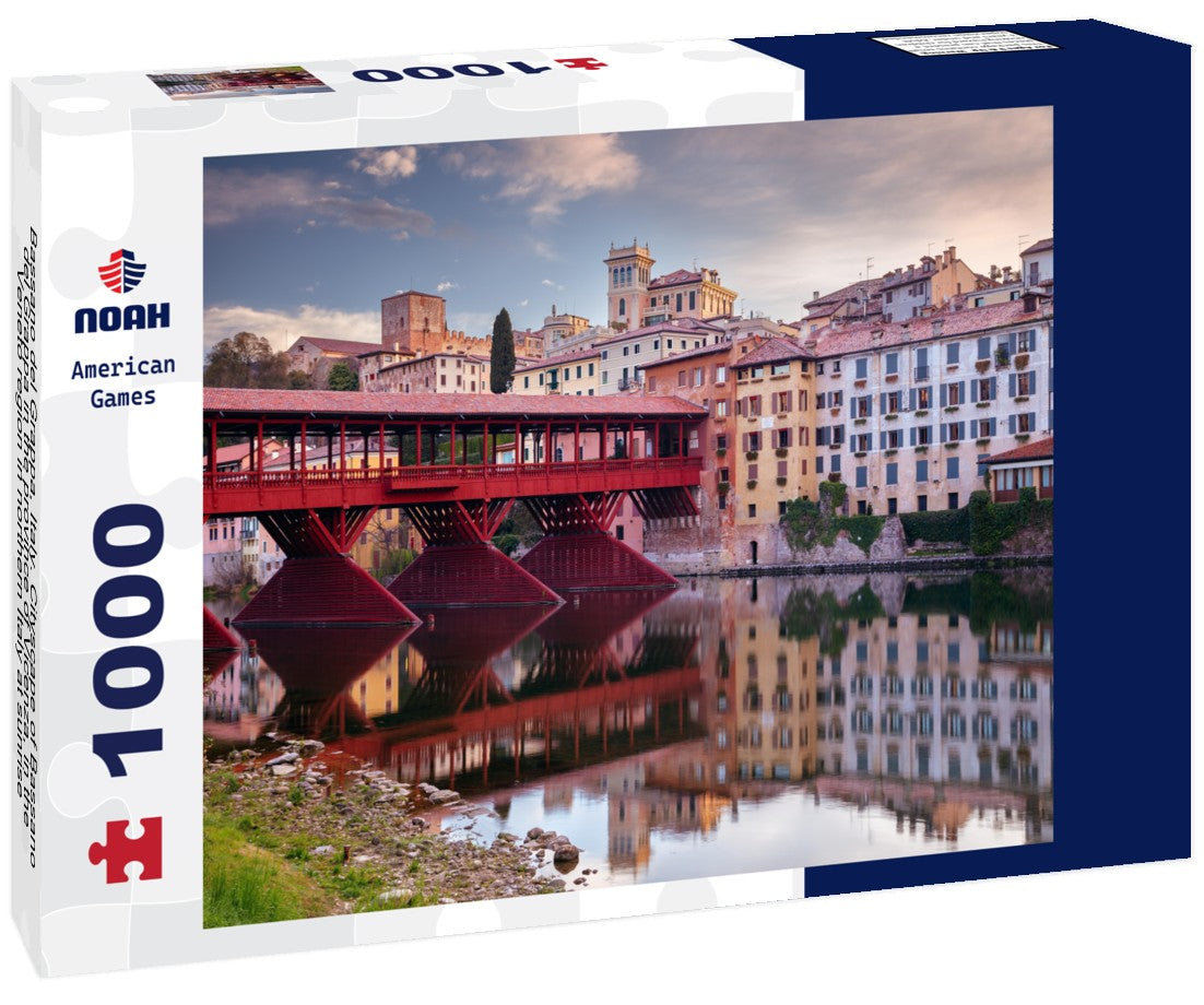 Noah Jigsaw Puzzle Bassano del Grappa, Italy. Cityscape of Bassano del Grappa in the province of Vicenza, in the Veneto region in northern Italy at sunrise 1000 pieces