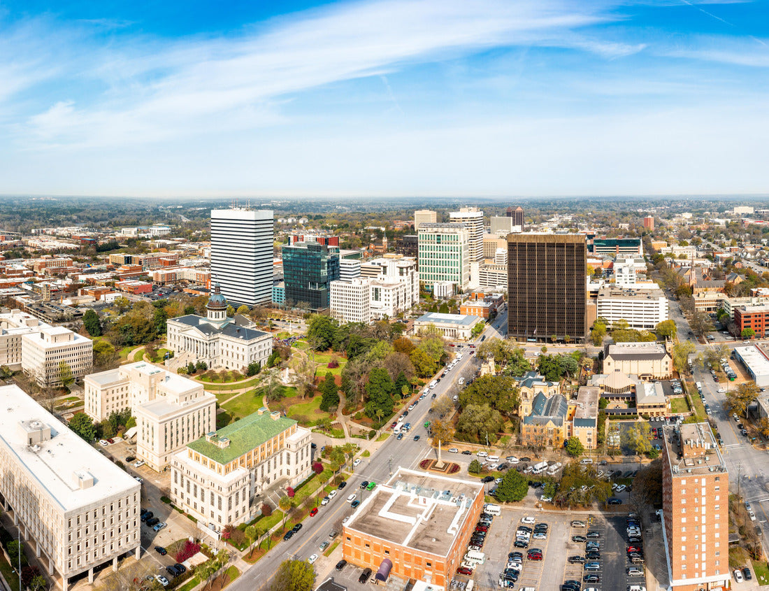 Noah Jigsaw Puzzle Drone panorama of the South Carolina Statehouse and Columbia skyline on a sunny morning. Columbia is the capital of the U.S. state of South Carolina and serves as the county seat of Richland County 1000 pieces