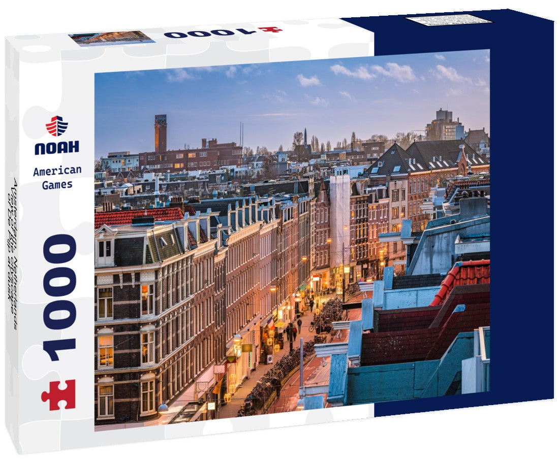 Noah Jigsaw Puzzle Amsterdam, Netherlands View of the cityscape of De Pijp at dusk 1000 pieces