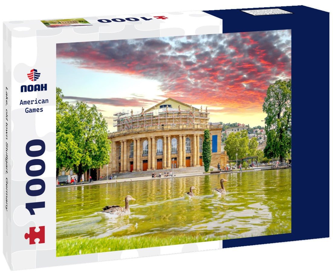 Noah Jigsaw Puzzle Lake, old town Stuttgart, Germany 1000 pieces