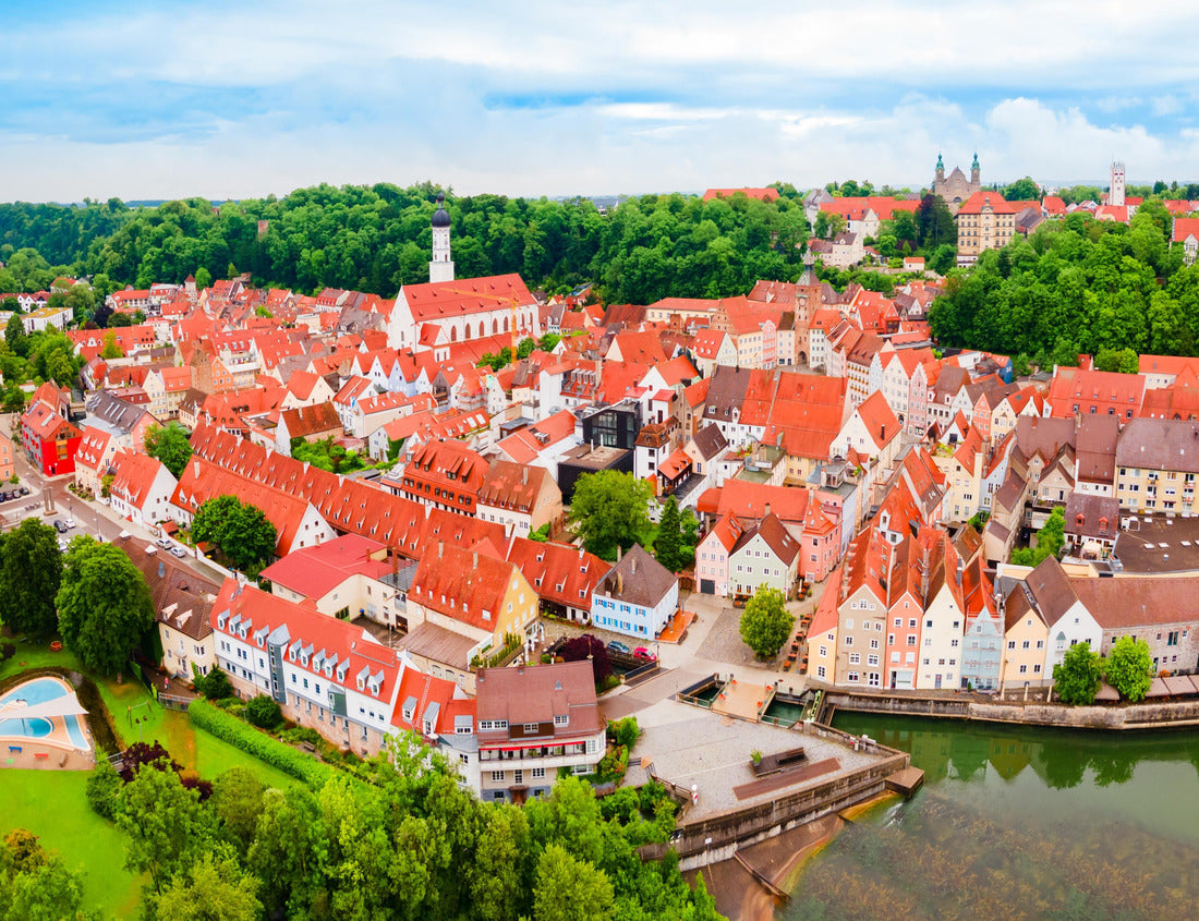 Noah Jigsaw Puzzle Landsberg am Lech aerial panorama view. Landsberg am Lech is a town in southwestern Bavaria, Germany 1000 pieces