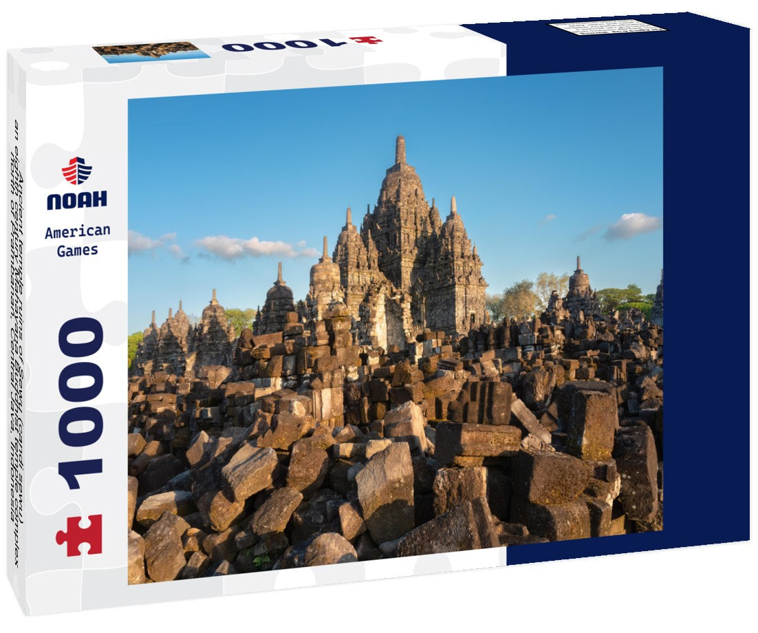 Noah Jigsaw Puzzle Ancient temple ruins of Sewu (candi sewu), an eighth century Mahayana Buddhist temple complex, north of Prambanan, Central Java, Indonesia 1000 pieces