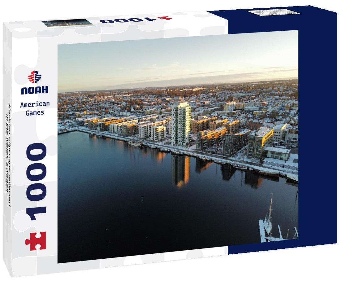 Noah Jigsaw Puzzle Karlstad cityscape reflected in the water, Sweden 1000 pieces