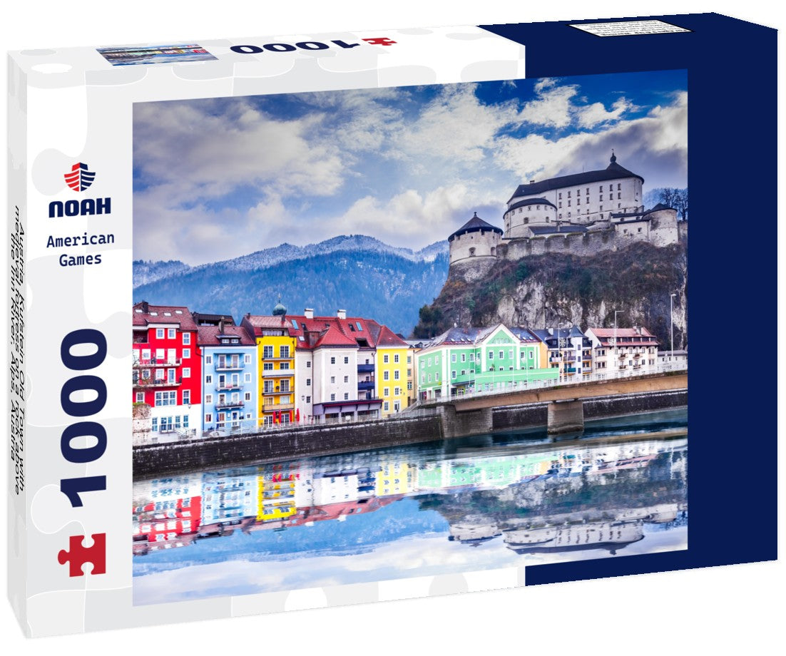 Noah Jigsaw Puzzle Austria, Kufstein Old Town with medieval fortress on a rock above the Inn River, Alps, Austria 1000 pieces