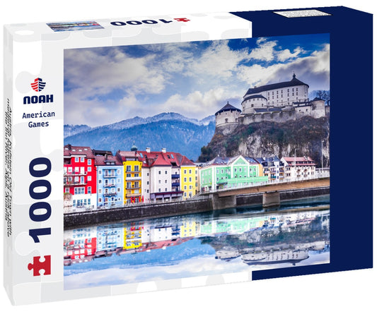 Noah Jigsaw Puzzle Austria, Kufstein Old Town with medieval fortress on a rock above the Inn River, Alps, Austria 1000 pieces