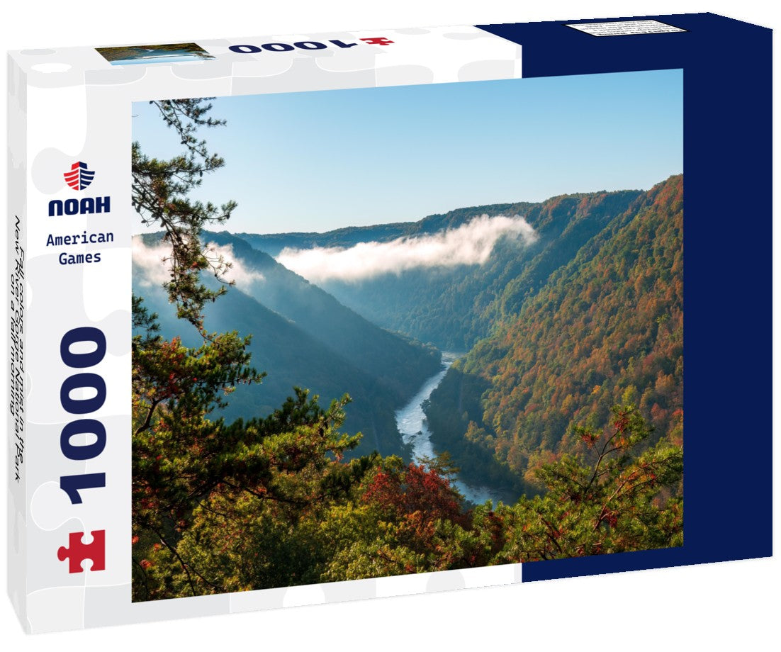 Noah Jigsaw Puzzle Fall colors and mist in the New River Gorge National Park on a fall morning 1000 pieces