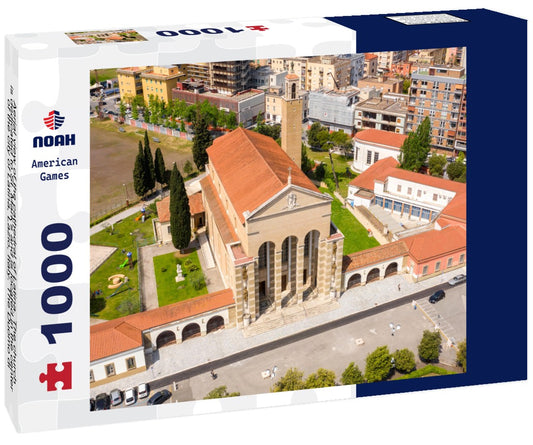 Noah Jigsaw Puzzle Aerial view of the cathedral of Latina. The church is dedicated to St. Mark's and is located in the center of the city of Latina, Lazio, Italy. The Duomo di San Marco is a Roman Catholic cathedral 1000 pieces
