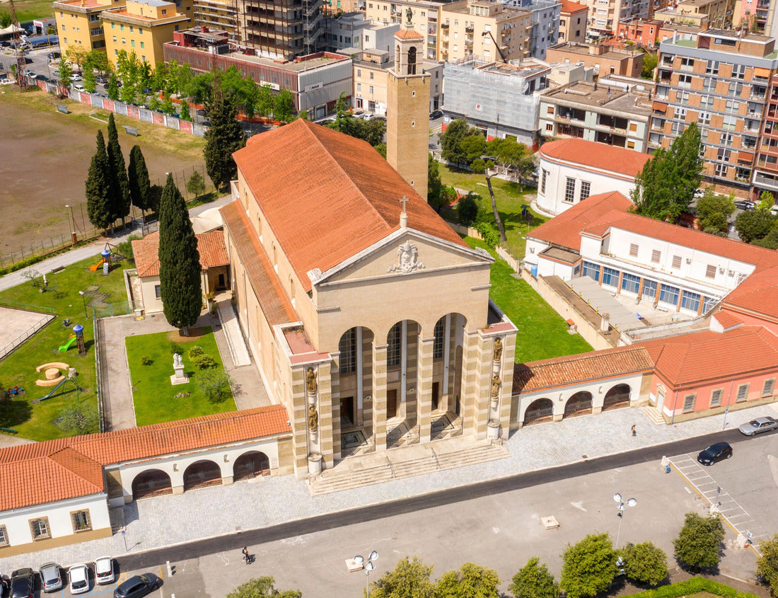 Noah Jigsaw Puzzle Aerial view of the cathedral of Latina. The church is dedicated to St. Mark's and is located in the center of the city of Latina, Lazio, Italy. The Duomo di San Marco is a Roman Catholic cathedral 1000 pieces