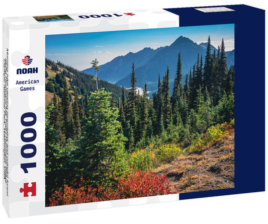 Noah Jigsaw Puzzle Morning hike viewing mountains and colorful forest along Hurricane Hill Trail | Hurricane Ridge, Olympic National Park, Washington, USA 1000 pieces