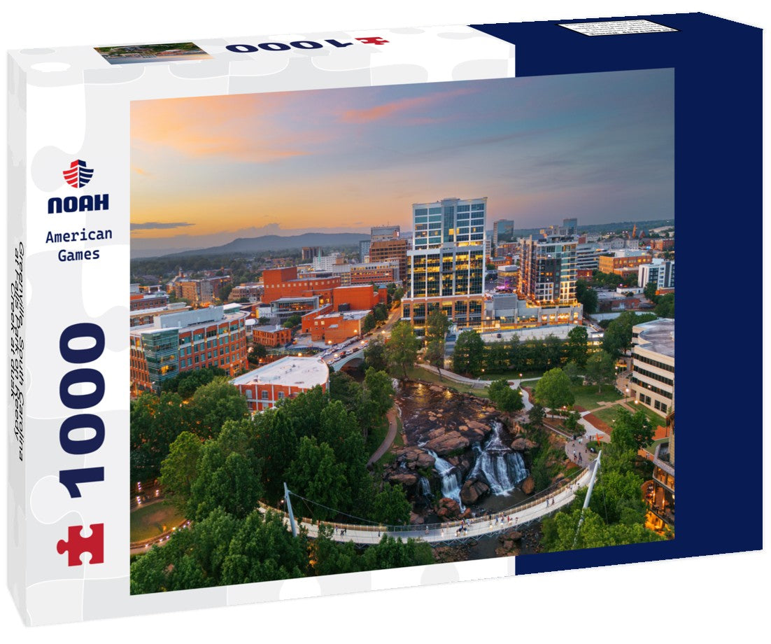 Noah Jigsaw Puzzle Greenville, South Carolina at Falls Park on Reedy Creek at dusk 1000 pieces