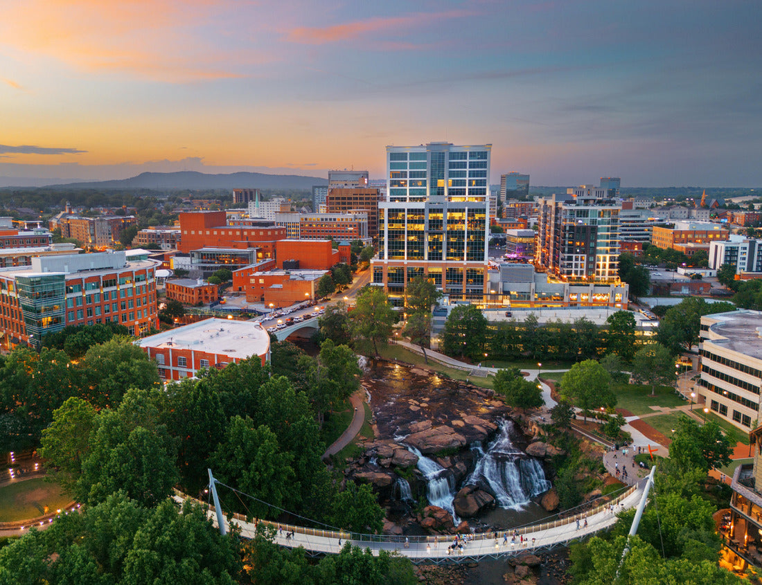 Noah Jigsaw Puzzle Greenville, South Carolina at Falls Park on Reedy Creek at dusk 1000 pieces