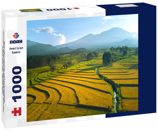 Noah Jigsaw Puzzle Beautiful morning view of Indonesia. Panorama landscape paddy fields with beautiful colors and sky, natural light 1000 pieces