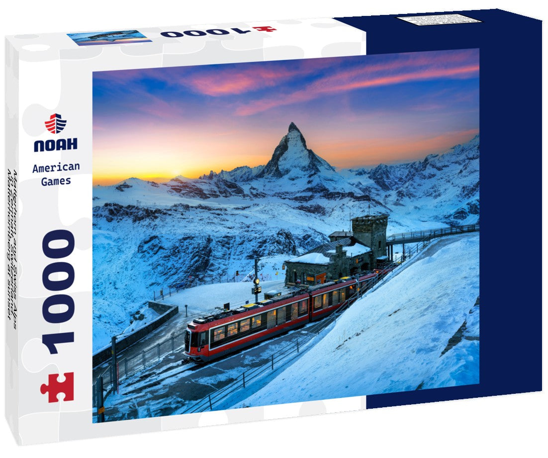 Noah Jigsaw Puzzle Matterhorn and Swiss Alps in Zermatt, Switzerland. Matterhornberg at sunset 1000 pieces