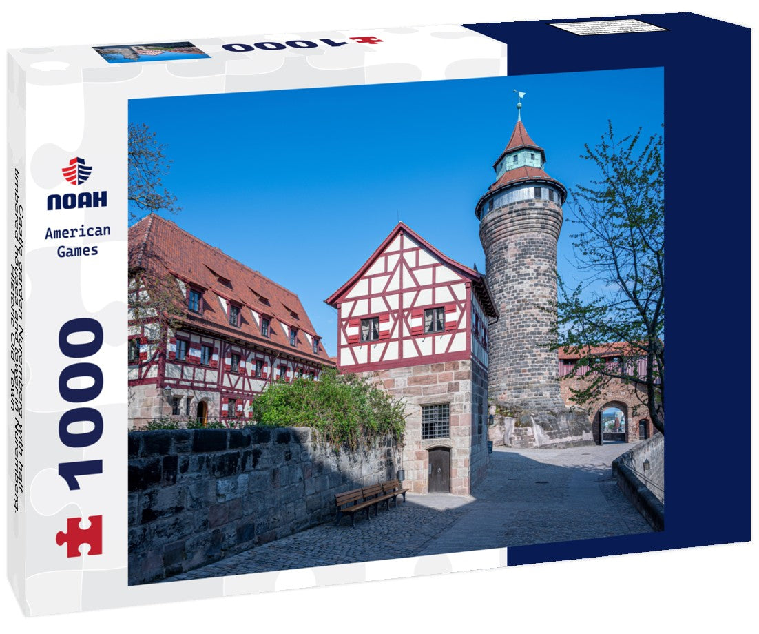 Noah Jigsaw Puzzle Castle garden Nuremberg with half-timbered houses and tower in Nuremberg. Historic Old Town 1000 pieces
