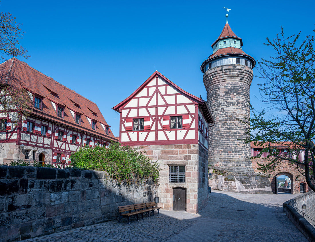 Noah Jigsaw Puzzle Castle garden Nuremberg with half-timbered houses and tower in Nuremberg. Historic Old Town 1000 pieces