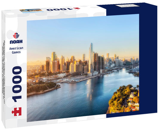 Noah Jigsaw Puzzle Barangaroo modern urban towers on Sydney city harbour waterfront in aerial cityscape of Australia 1000 pieces