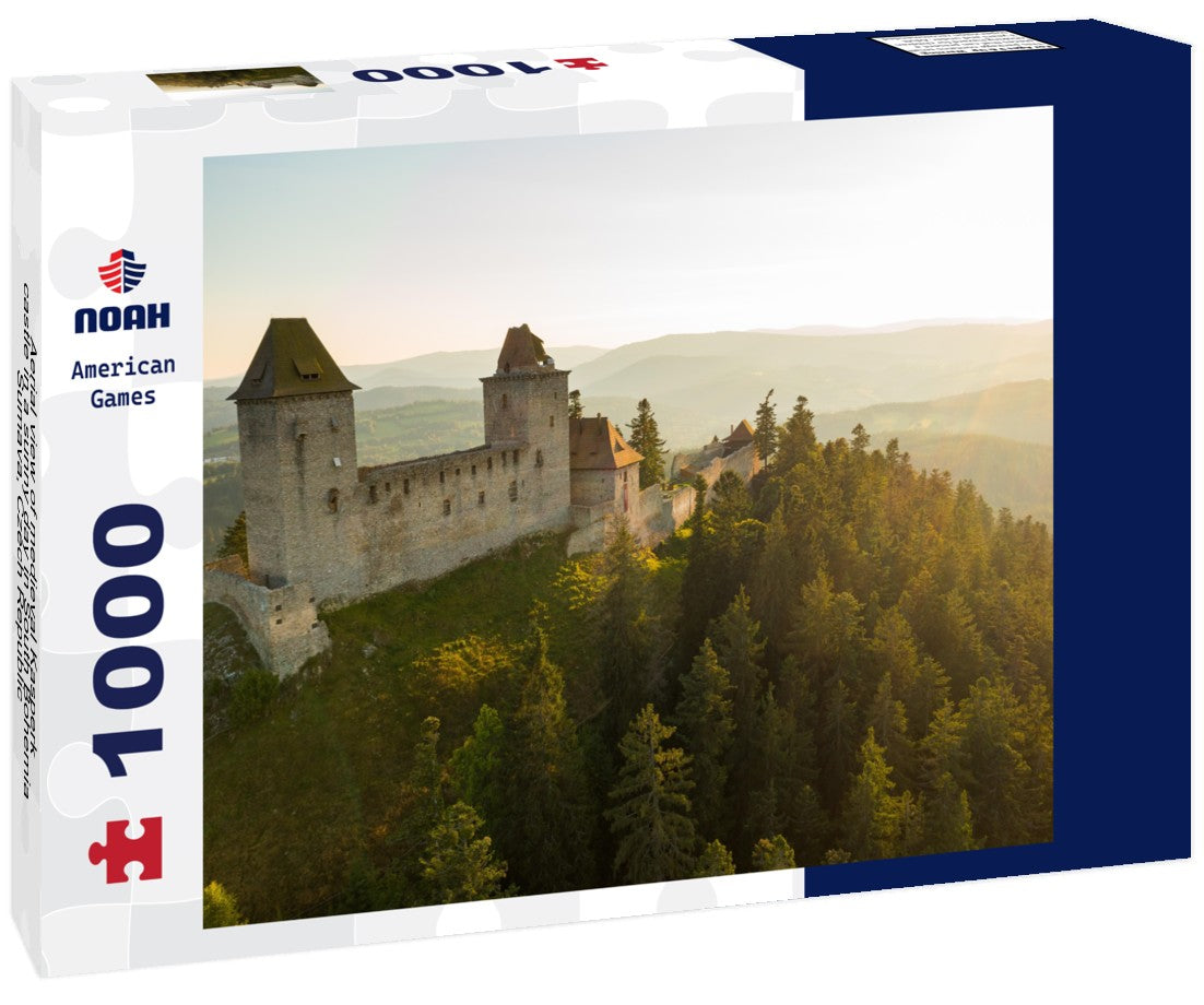 Noah Jigsaw Puzzle Aerial view of medieval Kasperk castle in a sunny day in South Bohemia, Sumava, Czech Republic 1000 pieces