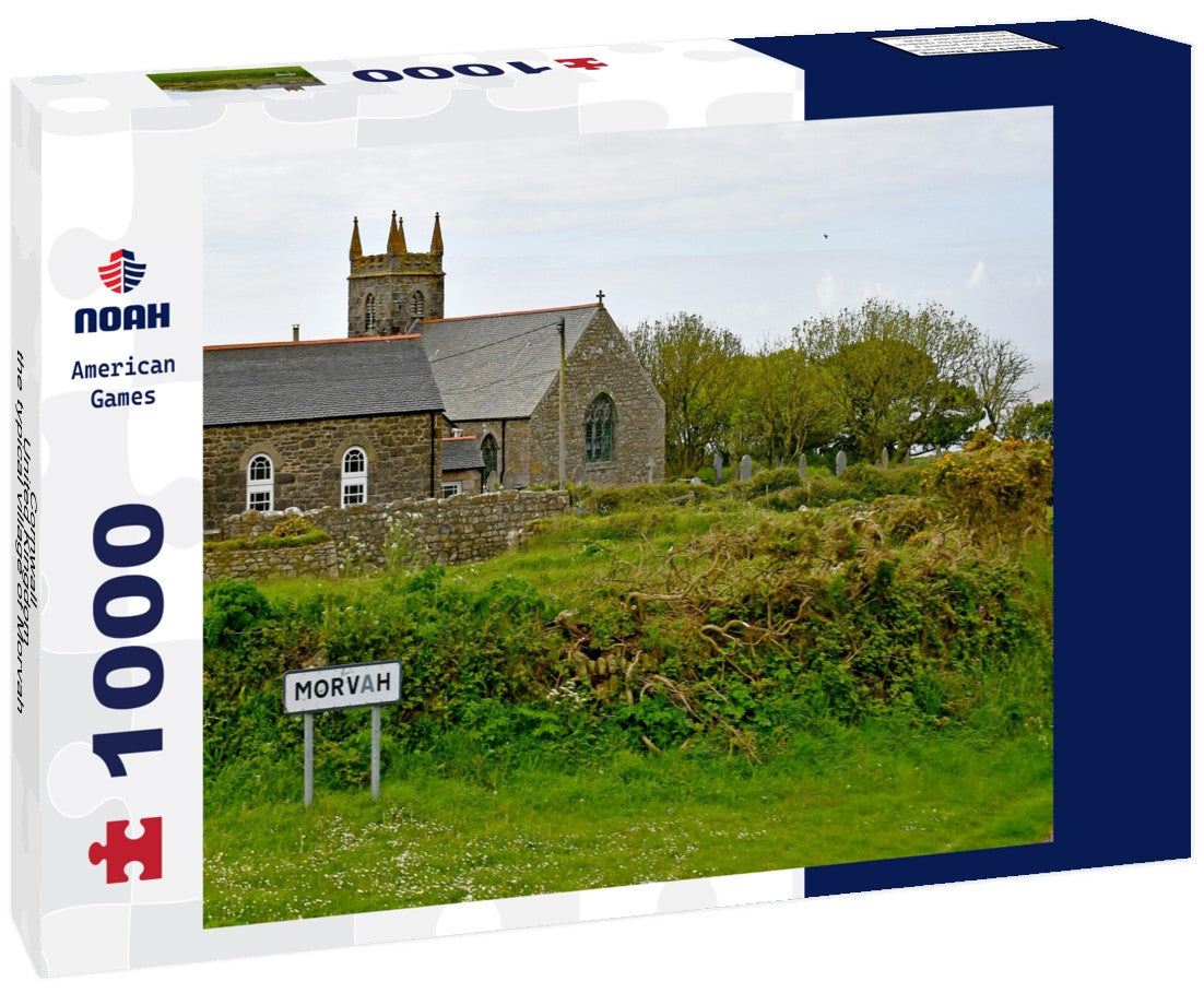 Noah Jigsaw Puzzle Cornwall - United Kingdom - the typical village of Morvah on the peninsula at the end of the land with the sign 1000 pieces
