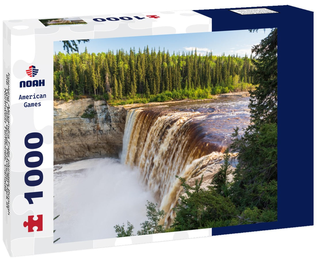Noah Jigsaw Puzzle Inspiring Alexandra Falls plunges through the Twin Falls Gorge Provincial Park in Northwest Territories, Canada  1000 pieces