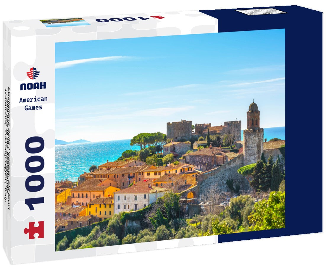 Noah Jigsaw Puzzle Castiglione della Pescaia, old town and sea in the background. Maremma, Tuscany region, Italy 1000 pieces
