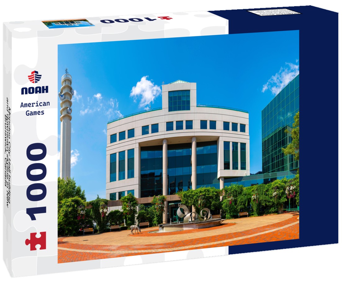 Noah Jigsaw Puzzle Moncton City Hall building and downtown skyline in New Brunswick, Canada 1000 pieces
