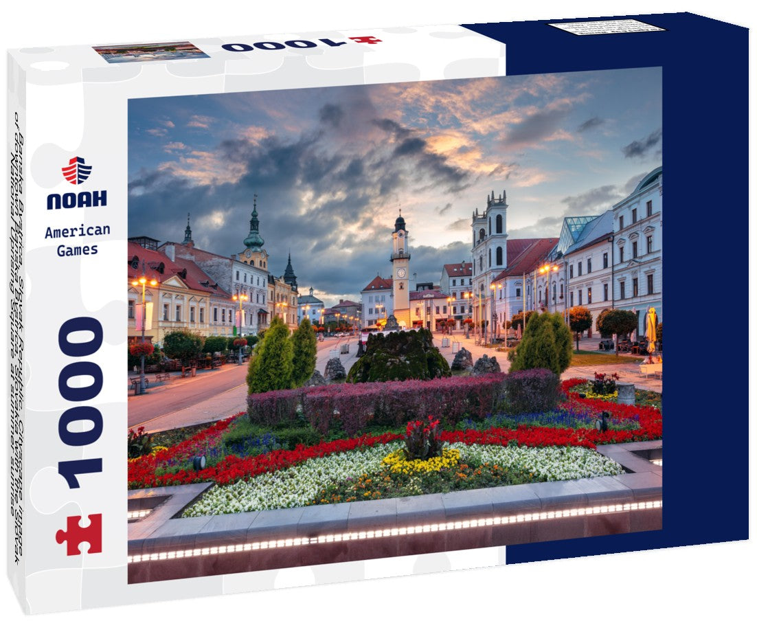 Noah Jigsaw Puzzle Banska Bystrica, Slovak Republic. Cityscape image of downtown Banska Bystrica, Slovakia with the Slovak National Uprising Square at summer sunrise 1000 pieces