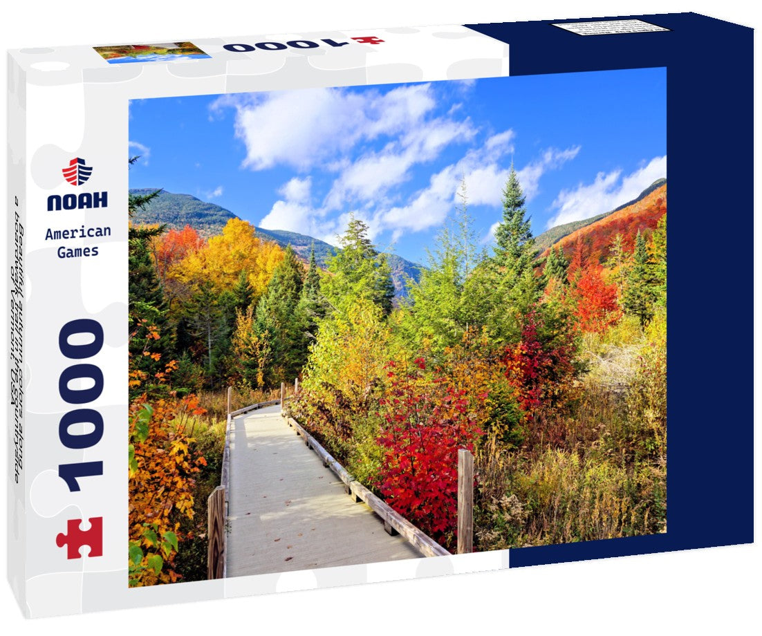 Noah Jigsaw Puzzle Beautiful autumn colors along a boardwalk trail in the countryside of Vermont, USA 1000 pieces