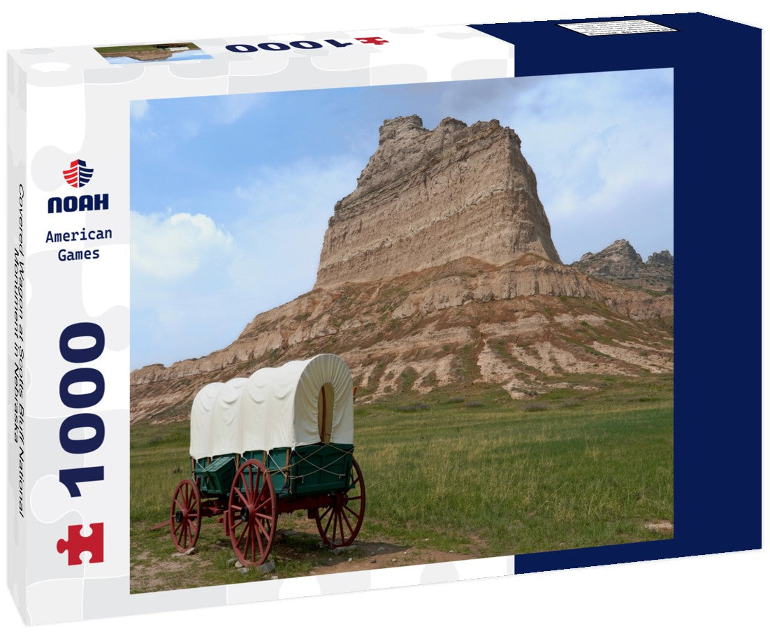 Noah Jigsaw Puzzle Covered Wagon at Scotts Bluff National Monument in Nebraska 1000 pieces