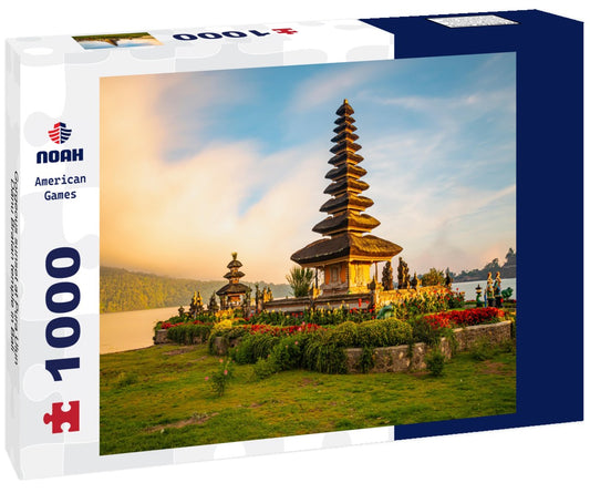 Noah Jigsaw Puzzle Gorgeous sunset at Pura Ulun Danu Bratan temple in Bali 1000 pieces