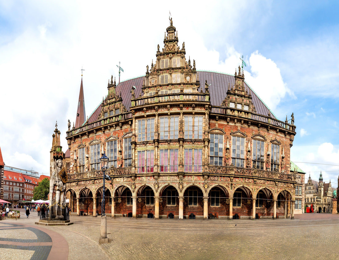 Noah Jigsaw Puzzle Marketplace with the town hall, Roland statue a parliament house in the old town of the Hanseatic city of Bremen, Germany 1000 pieces