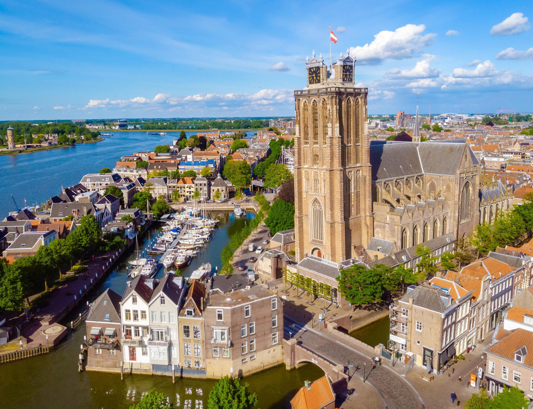 Noah Jigsaw Puzzle Dordrecht Netherlands, the skyline of the old town of Dordrecht with church and canal buildings in the Netherlands on the border of the Maas 1000 pieces