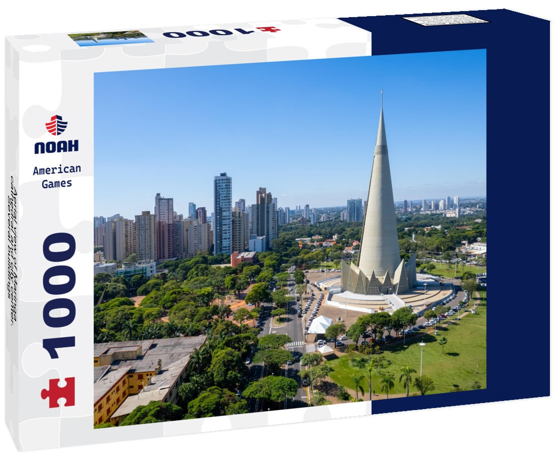 Noah Jigsaw Puzzle Aerial view of Maringa, cathedral and city center. Several buildings 1000 pieces