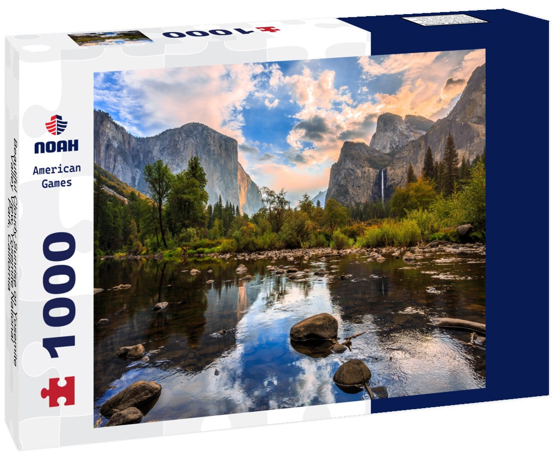 Noah Jigsaw Puzzle Beautiful Cloudy Sunrise on Yosemite Valley View, Yosemite National Park, California 1000 pieces