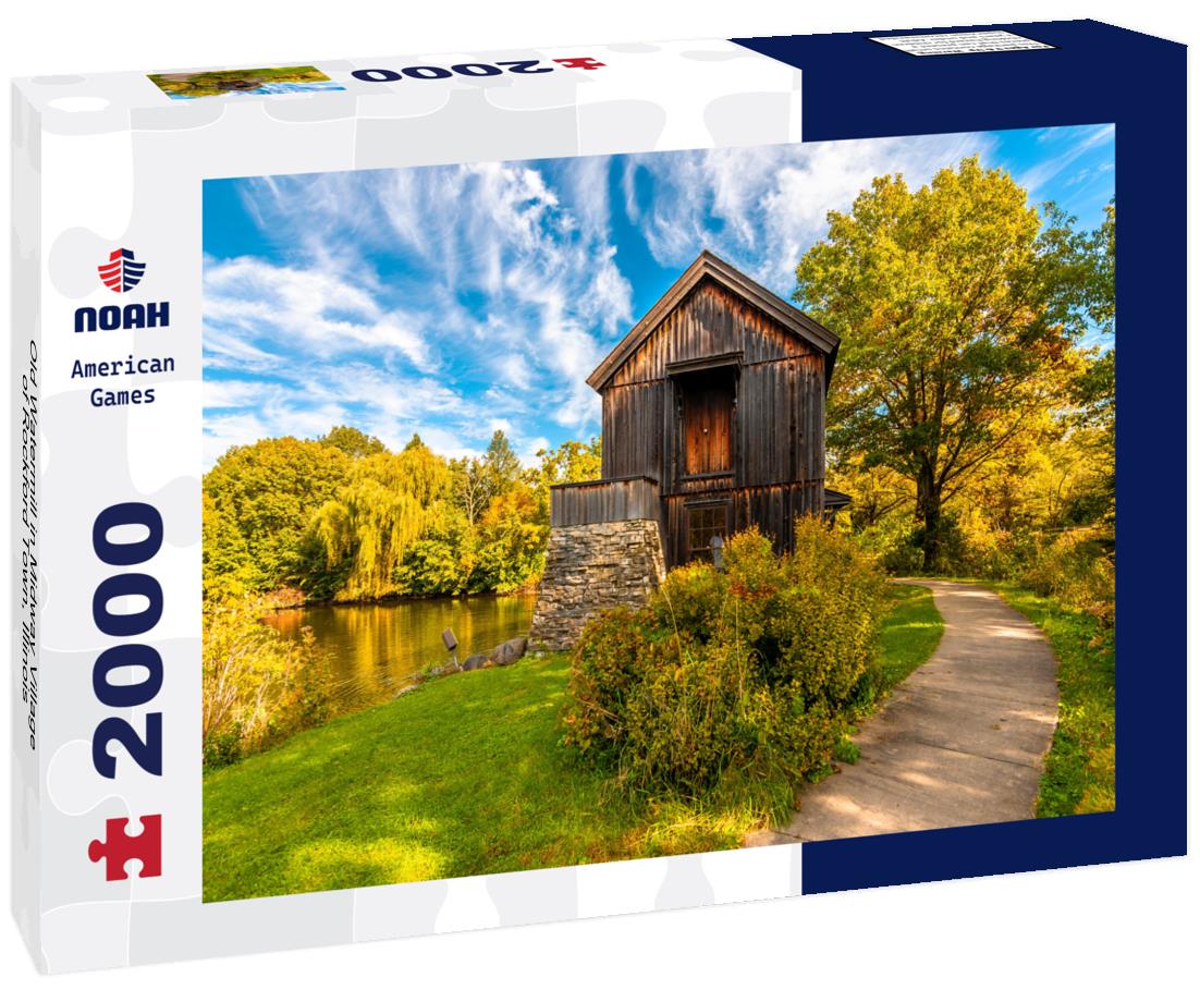 Noah Jigsaw Puzzle Old Watermill in Midway Village of Rockford Town, Illinois 2000 pieces