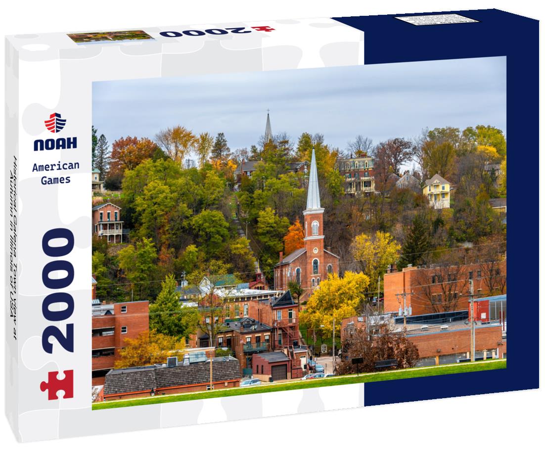 Noah Jigsaw Puzzle Historical Galena Town view at Autumn in Illinois of USA 2000 pieces