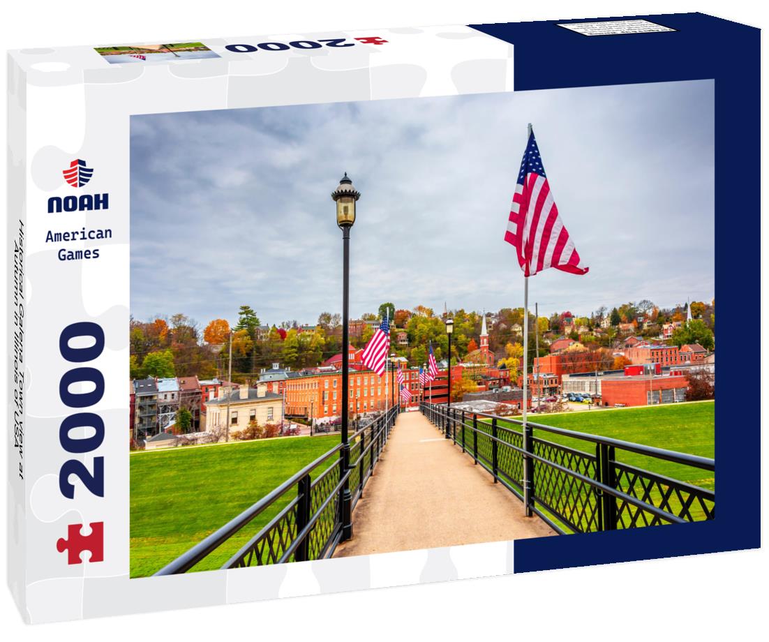 Noah Jigsaw Puzzle Historical Galena Town view at Autumn in Illinois of USA 2000 pieces