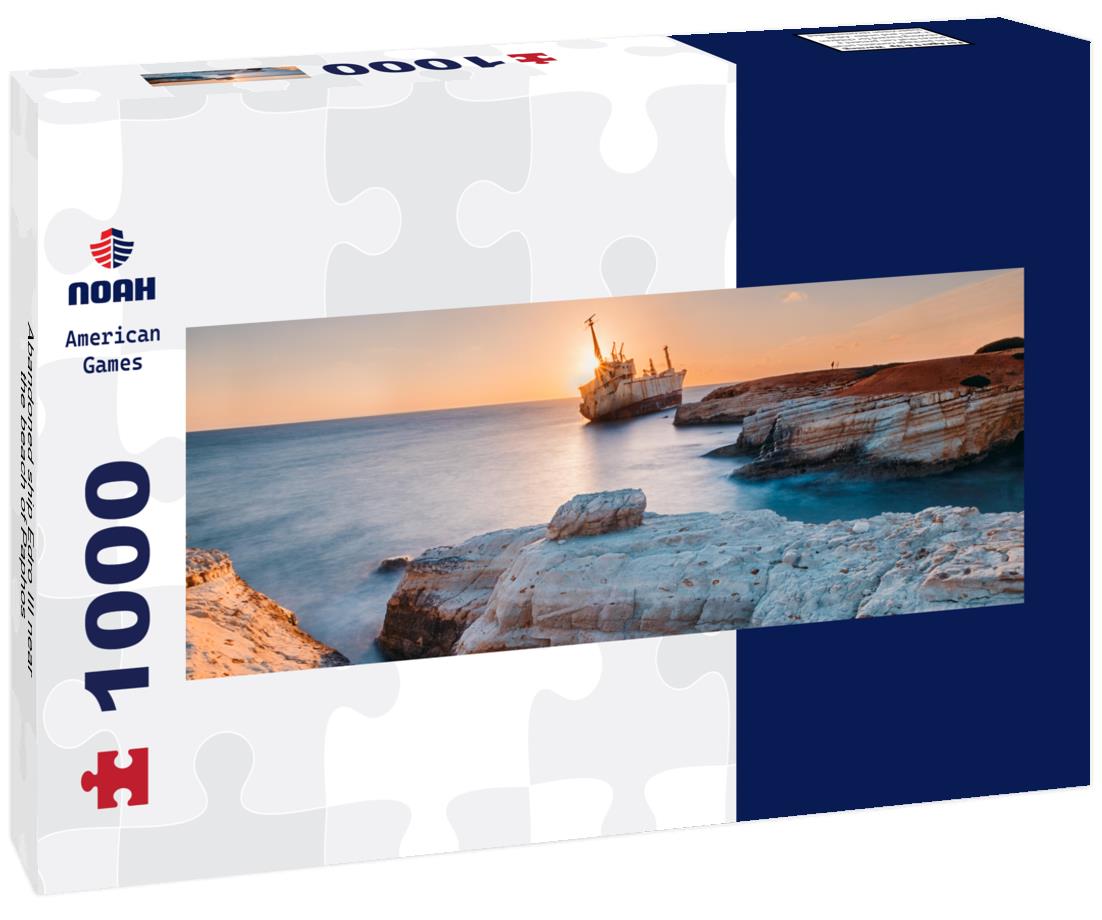 Noah Jigsaw Puzzle Abandoned ship Edro III near the beach of Paphos Panorama 1000 Pieces