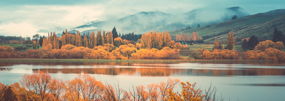 Noah Jigsaw Puzzle Autumn at Lake Hayes, landscape in Queenstown, New Zealand Panorama 1000 Pieces