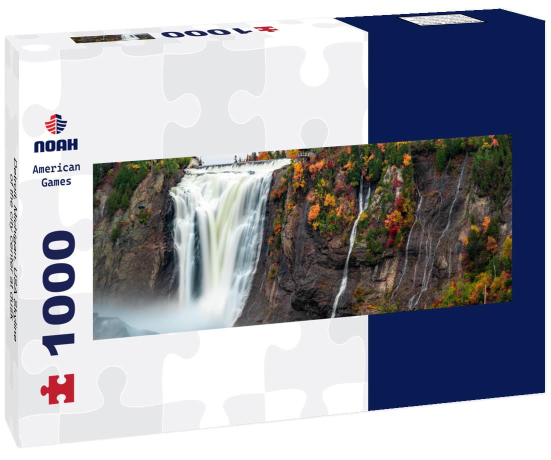 Noah Jigsaw Puzzle Detroit, Michigan, USA Skyline of the city center at dusk Panorama 1000 Pieces