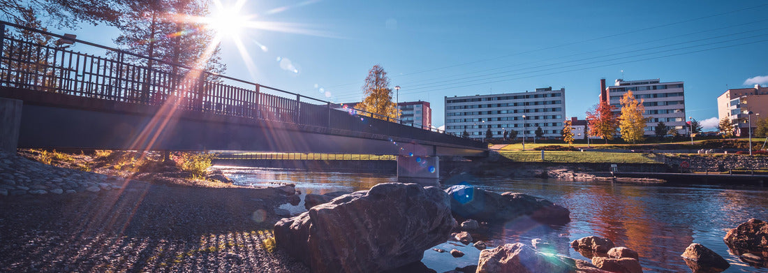 Noah Jigsaw Puzzle Cityscape of the colorful main street of Antigua at sunrise with the famous yellow arch and the Agua volcano in the background, Guatemala, Central America Panorama 1000 Pieces
