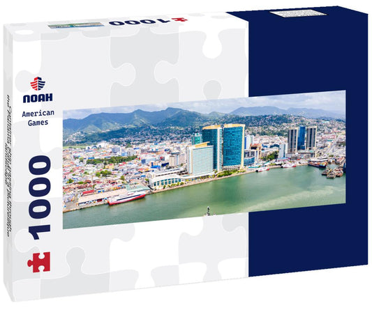 Noah Jigsaw Puzzle Container ship passing through the Panama Canal in a picturesque landscape Panorama 1000 Pieces