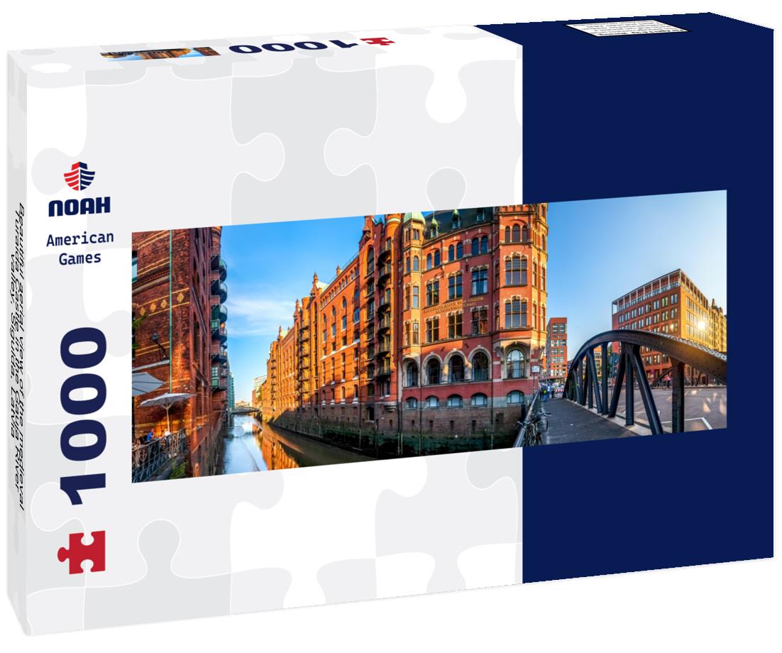 Noah Jigsaw Puzzle Beautiful aerial view of the medieval Turaida Castle in the Gauja River valley, Sigulda, Latvia Panorama 1000 Pieces