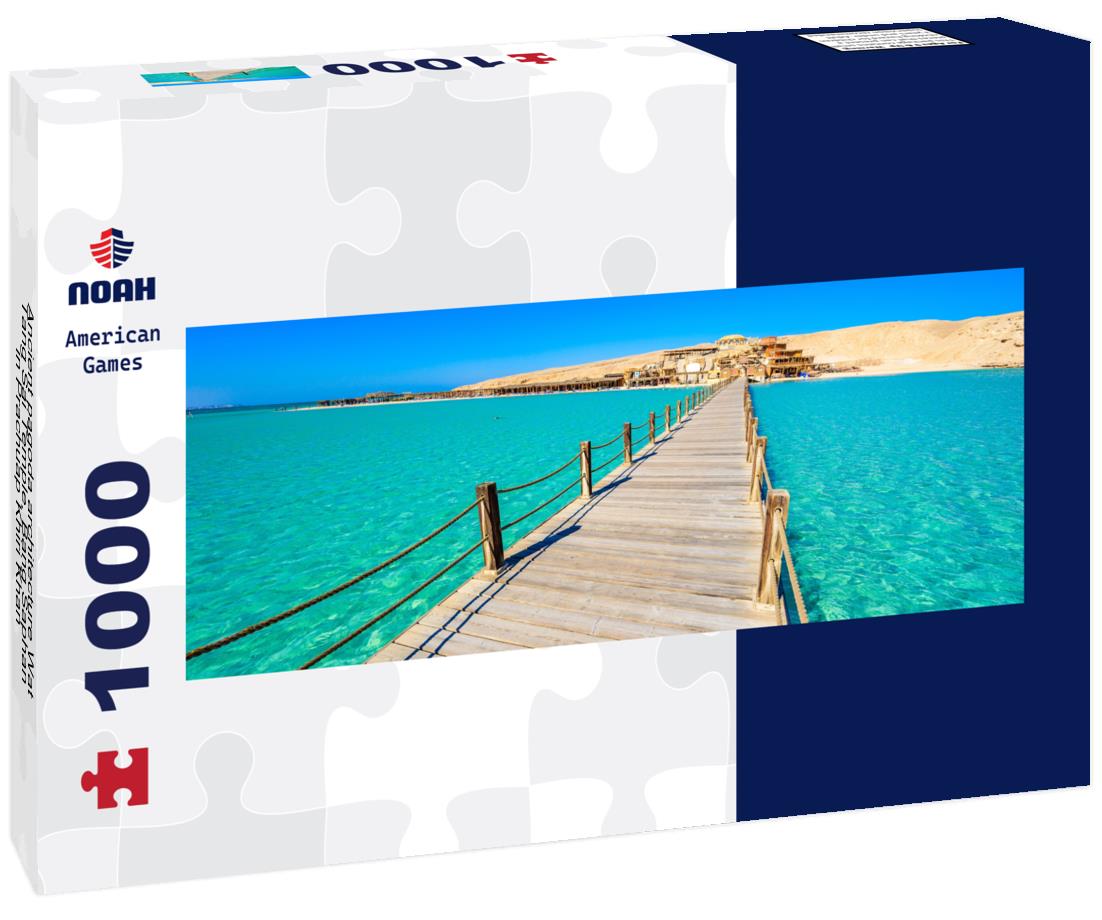 Noah Jigsaw Puzzle Ancient pagoda architecture Wat Tang Sai Temple, Bang Saphan in Prachuap Khiri Khan Panorama 1000 Pieces