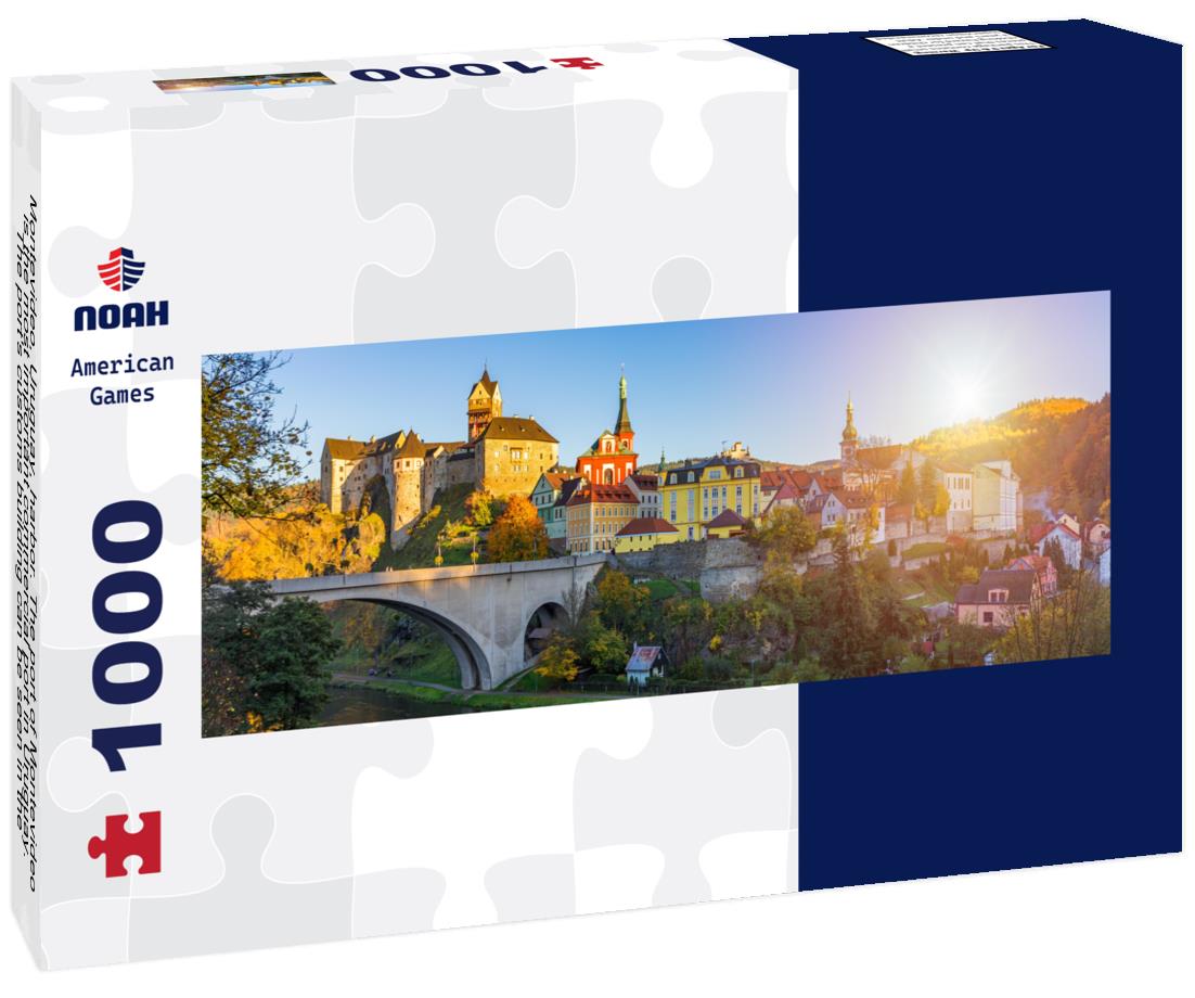 Noah Jigsaw Puzzle Montevideo, Uruguay, harbor. The port of Montevideo is the most important commercial port in Uruguay. The port's customs building can be seen in the background in the center of the picture Panorama 1000 Pieces