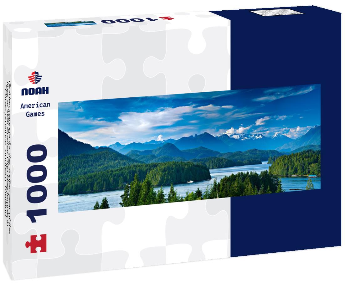 Noah Jigsaw Puzzle Golden pagoda for the zodiac year of the tiger at Wat Prathat Cho Hae temple in Phrae province, northern Thailand Panorama 1000 Pieces