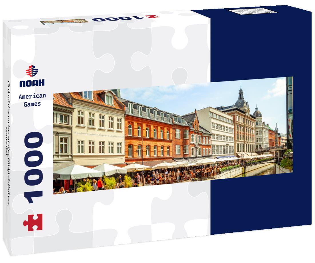 Noah Jigsaw Puzzle Colorful sunrise at the Kirkjufellsfoss waterfall Panorama 1000 Pieces