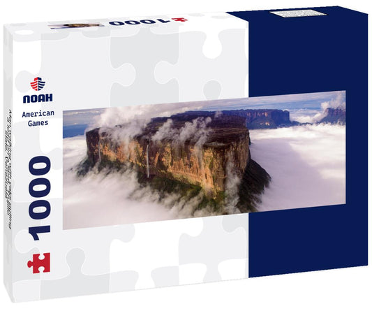 Noah Jigsaw Puzzle Man walking with yaks pulling a load on a farm, Trujillo state, Venezuela Panorama 1000 Pieces